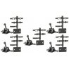 Operating Ground Throw -- Sprung .165′ Travel with Selectable End Fittings 218 pkg(5), HO Caboose Industries 5218