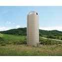 Concrete-Style Silo -- Kit - 1-5/8` x 5-1/2` 42 x 142cm, HO, Walthers Cornerstone 3332