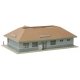 Modern Suburban Station -- Kit - 5-3/4 x 3-5/8 x 1-3/4′ 14.6 x 9.2 x 4.4cm, N Walthers Cornerstone 3887