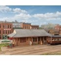 Pennsylvania System Brick Combination Station -- Kit - 12-5/8 x 6 x 3-15/16′ 32 x 15 x 10cm, HO, Walthers Cornerstone 3553