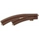 C-Track - Curved - Left Turnout - 30 Degrees -- Radius: 14-3/16′ 360mm, HO Trix 62671