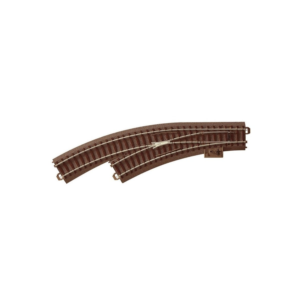 C-Track - Curved - Left Turnout - 30 Degrees -- Radius: 14-3/16′ 360mm, HO Trix 62671