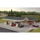 Modern Gas Station -- Kit - Main Building: 10-7/16 x 6-1/2 x 3-1/8′ 26.5 x 16.5 x 7.9cm, HO Walthers Cornerstone 3537