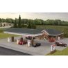 Modern Gas Station -- Kit - Main Building: 10-7/16 x 6-1/2 x 3-1/8′ 26.5 x 16.5 x 7.9cm, HO Walthers Cornerstone 3537