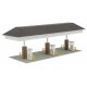 Modern Gas Station -- Kit - Main Building: 10-7/16 x 6-1/2 x 3-1/8′ 26.5 x 16.5 x 7.9cm, HO Walthers Cornerstone 3537