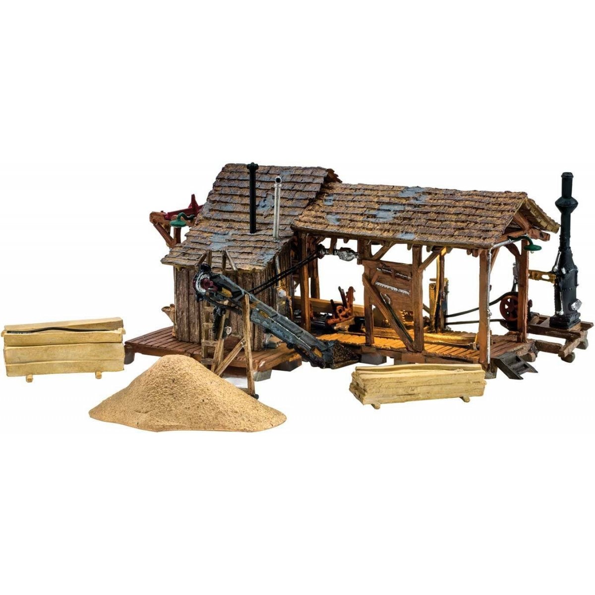 Buzz′s Sawmill - Built & Ready Landmark Structures(R) -- Assembled - 7-1/2 x 5-7/8′ 19 x 14.9 cm, HO Woodland Scenics 5044