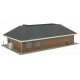 Modern Gas Station -- Kit - Main Building: 10-7/16 x 6-1/2 x 3-1/8′ 26.5 x 16.5 x 7.9cm, HO Walthers Cornerstone 3537