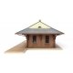 Pennsylvania System Brick Combination Station -- Kit - 12-5/8 x 6 x 3-15/16′ 32 x 15 x 10cm, HO Walthers Cornerstone 3553