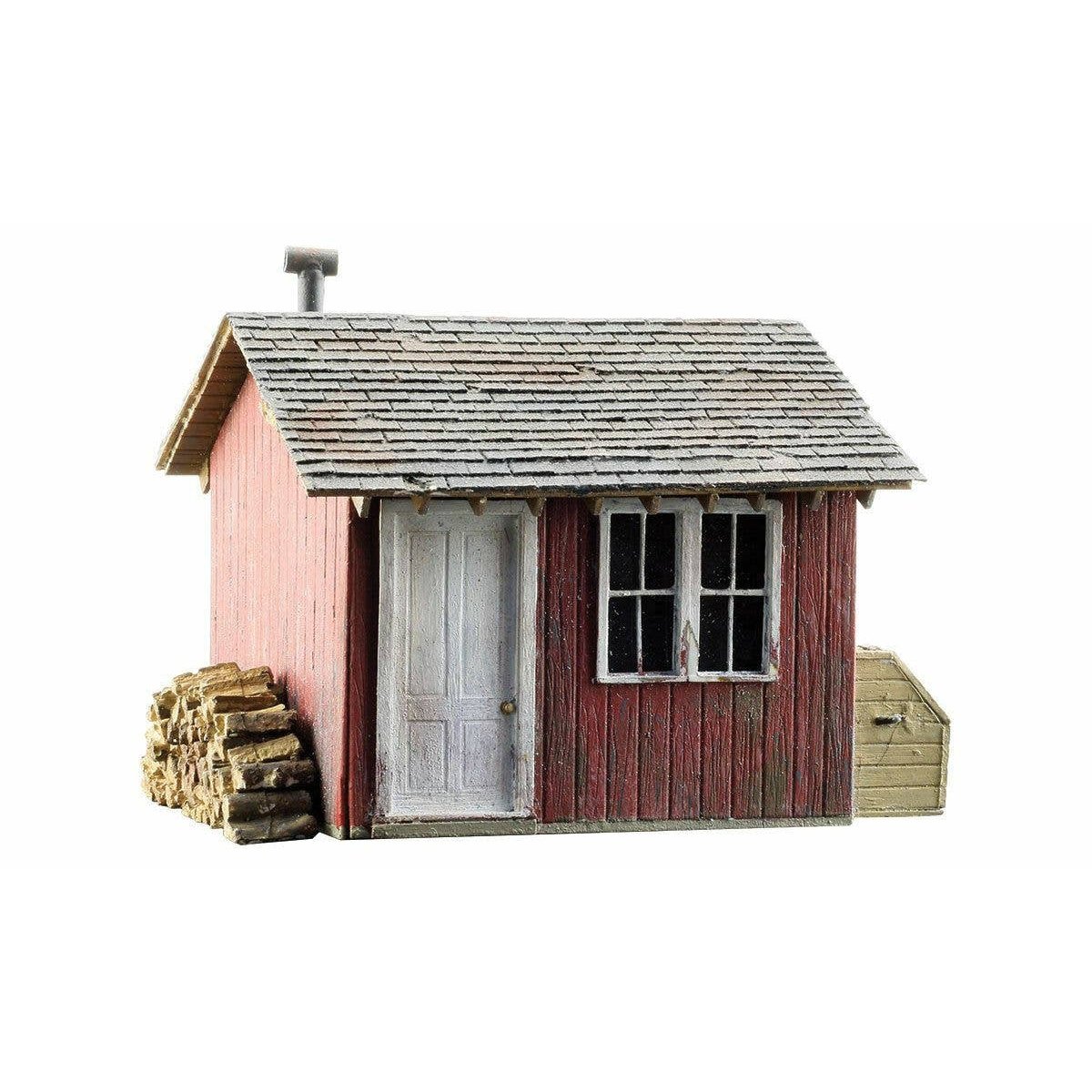 Work Shed - Built-&-Ready(R) Landmark Structures(R) -- Assembled - 3-7/16 x 1-3/4 x 2-1/2′ 8.7 x 4.4 x 6.4cm, O Woodland Sceni