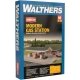 Modern Gas Station -- Kit - Main Building: 10-7/16 x 6-1/2 x 3-1/8′ 26.5 x 16.5 x 7.9cm, HO Walthers Cornerstone 3537