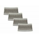 Curved Code 83 Roadbed Track - MagneLock -- 1/3 20′ Radius Curve pkg(4), HO, Lionel 8768074