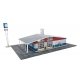 Drive-in Oil Change - Repurposed Gas Station -- Kit - 10-1/2 x 9 x 3-3/16′ 26.6 x 22.8 x 8cm, HO Walthers Cornerstone 3543