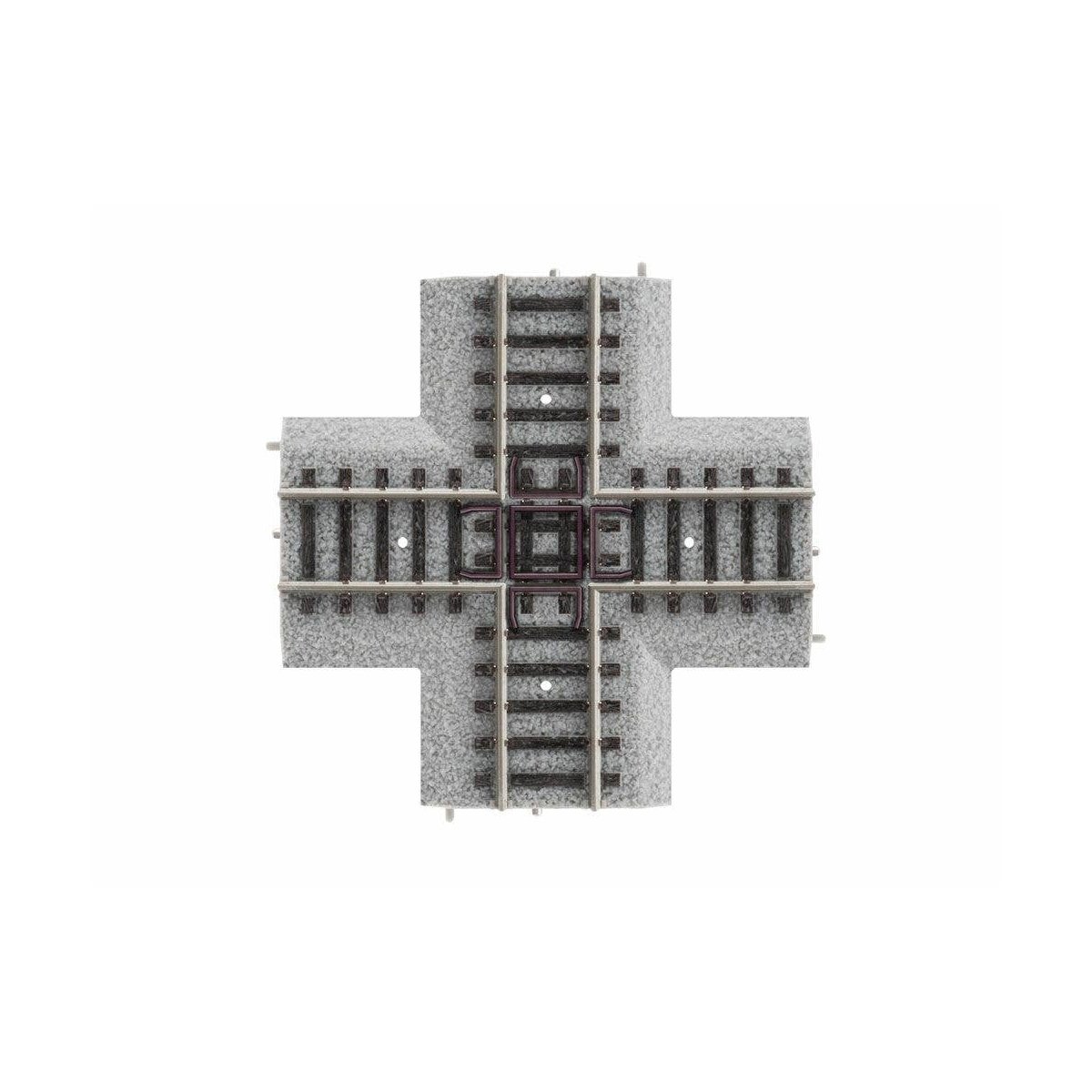 Code 83 Roadbed Track - MagneLock -- 90 Degree Crossing, HO Lionel 8768090
