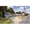 Moonlite Motor Court - Built-&-Ready(R) Landmark Structure(R) -- Includes Office and 3 Rooms, O, Woodland Scenics 5877