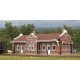 Santa Fe-Style Brick Depot -- Kit - 6-3/4 x 3-7/8 x 2-1/4′ 17.1 x 9.8 x 5.7cm, N, Walthers Cornerstone 3803