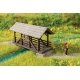 Covered Pedestrian Bridge - Laser-Cut Minis -- Laser-Cut Kit - 3-1/8 x 1-3/8 x 1-1/2′ 7.9 x 3.5 x 3.9cm, HO Noch Gmbh & Co 143