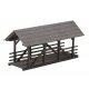 Covered Pedestrian Bridge - Laser-Cut Minis -- Laser-Cut Kit - 3-1/8 x 1-3/8 x 1-1/2′ 7.9 x 3.5 x 3.9cm, HO Noch Gmbh & Co 143