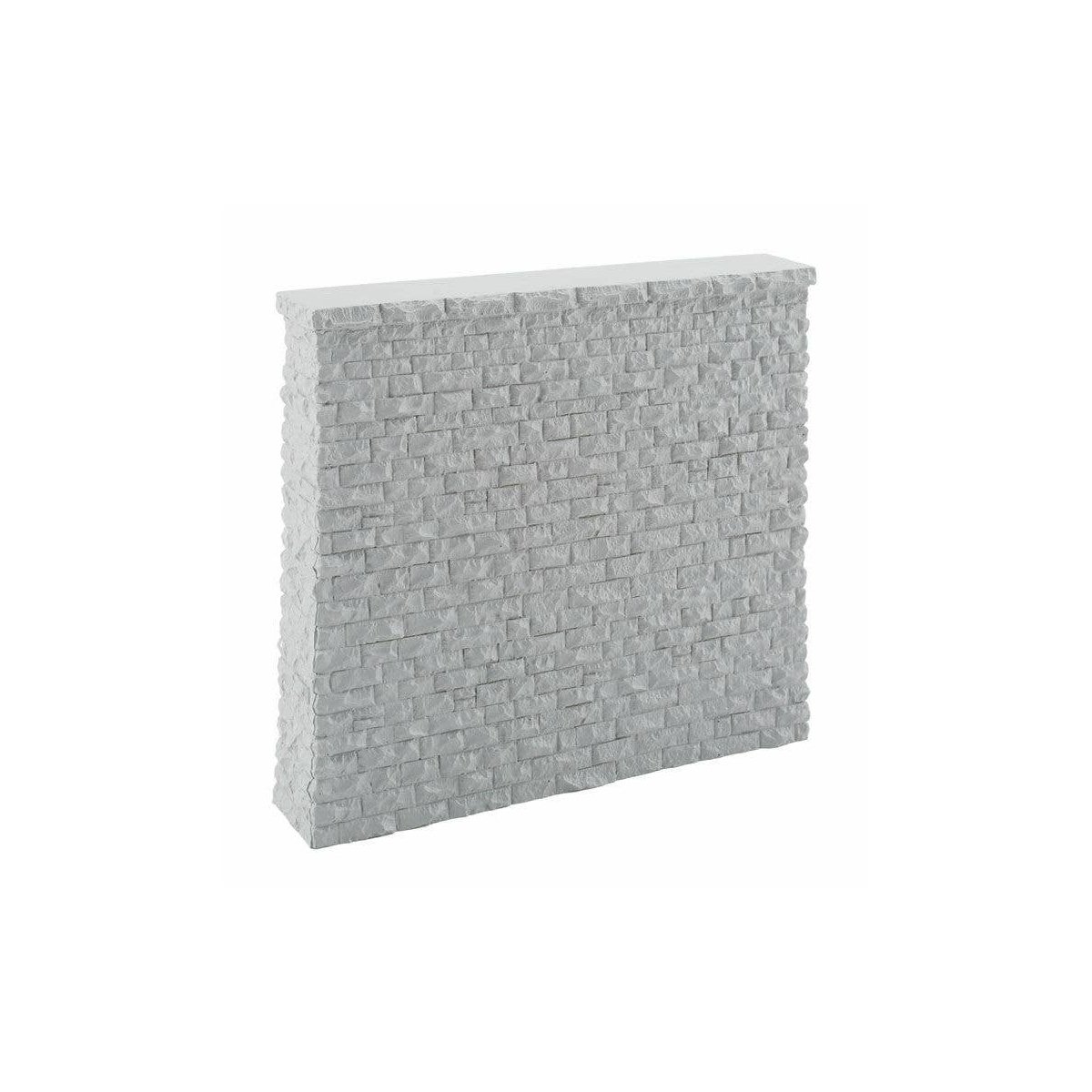 Double-Track Railroad Bridge Stone Pier - Resin Casting -- Approximate dimensions: 5-3/4 x 1-3/16 x 5-3/16′ 14.6 x 3 x 13.1cm,