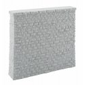 Double-Track Railroad Bridge Stone Pier - Resin Casting -- Approximate dimensions: 5-3/4 x 1-3/16 x 5-3/16′ 14.6 x 3 x 13.1cm,