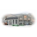 State Line Farm Supply -- Kit: 3-1/4 x 4-1/4 x 1-7/8` Ramp: 1-3/16 x 4-7/8`, N, Walthers Cornerstone 3808