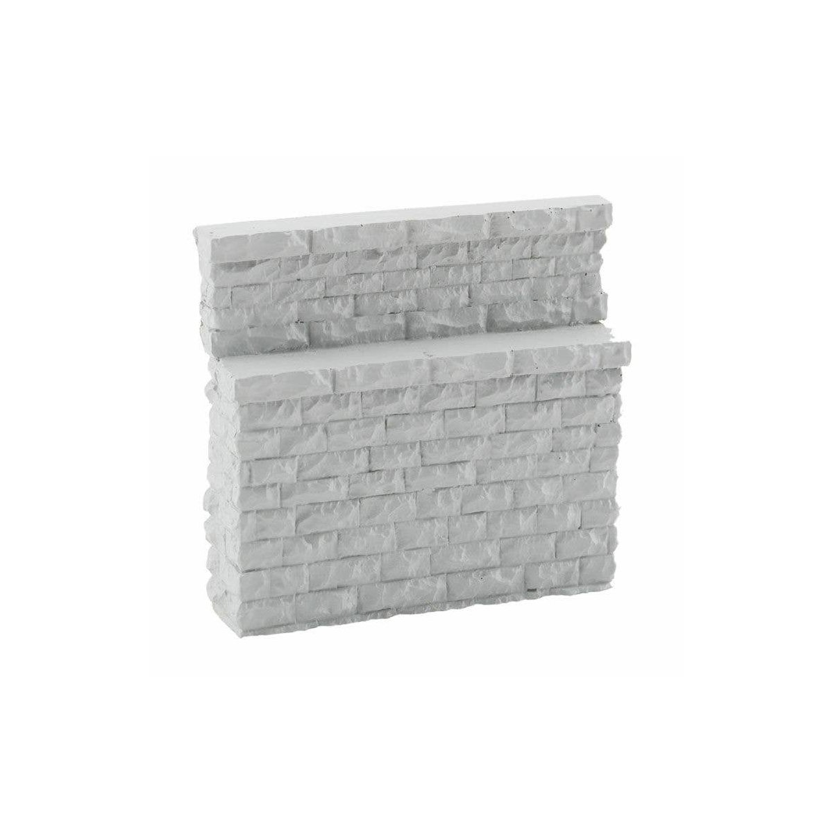 Single-Track Railroad Bridge Stone Abutment - Low - Resin Casting -- Approximate dimensions: 3-1/8 x 3/4 x 3′ 7.9 x 1.9 x 7.6c