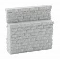 Single-Track Railroad Bridge Stone Abutment - Low - Resin Casting -- Approximate dimensions: 3-1/8 x 3/4 x 3′ 7.9 x 1.9 x 7.6c