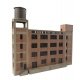 River City Textiles Background Building -- Kit - 12-7/8 x 2-3/8 x 11-1/8′ 32.1 x 5.9 x 27.8cm, HO Walthers Cornerstone 3178