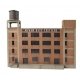 River City Textiles Background Building -- Kit - 12-7/8 x 2-3/8 x 11-1/8′ 32.1 x 5.9 x 27.8cm, HO Walthers Cornerstone 3178
