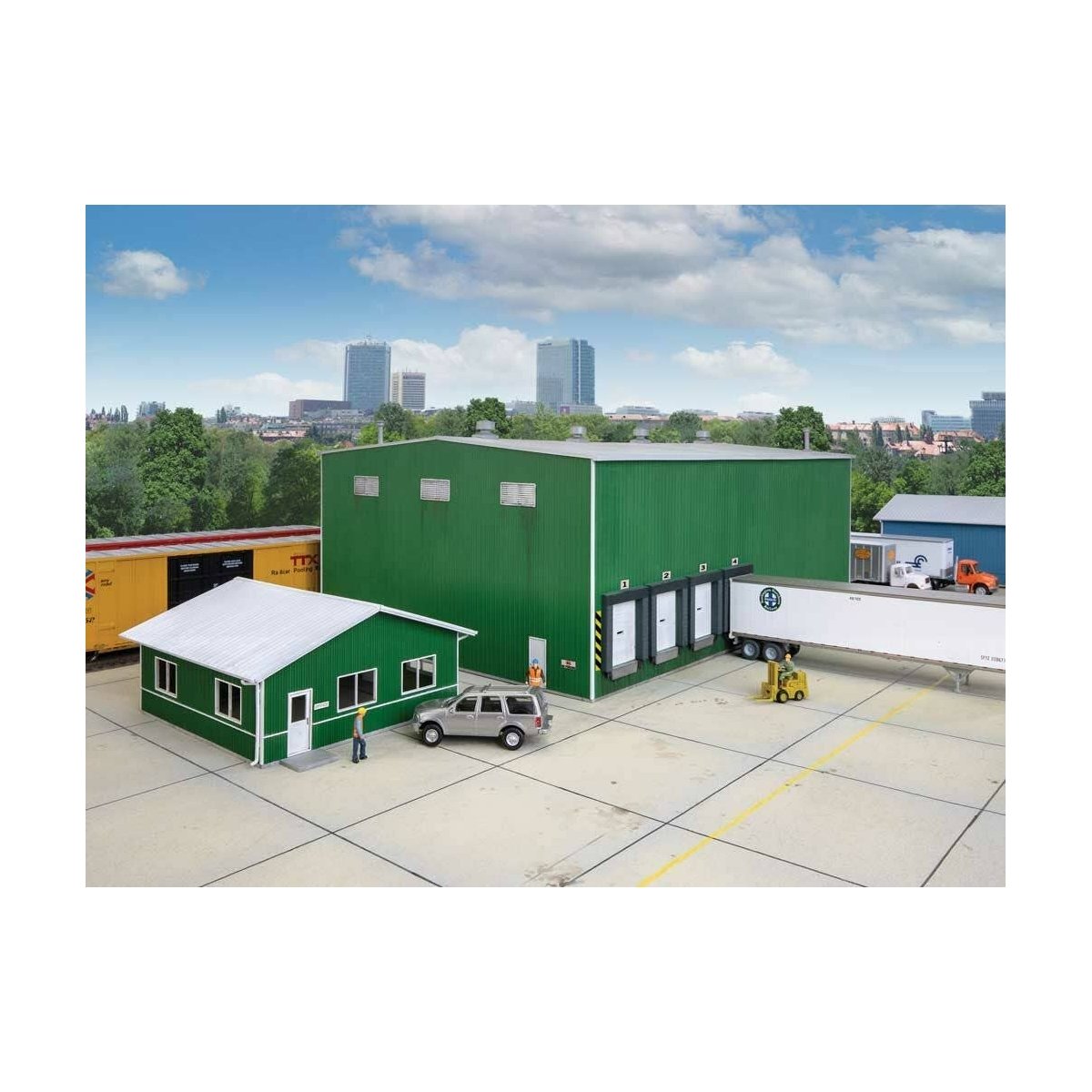 Steel Warehouse -- Kit, HO Walthers Cornerstone 4080