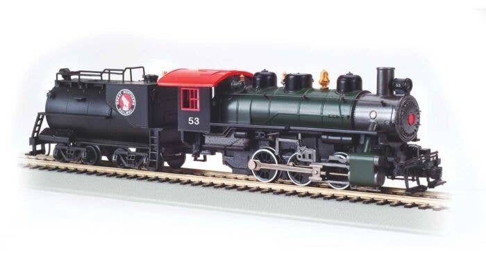 USRA 0-6-0 with Vanderbilt Tender - Standard DC with Smoke -- Great Northern 53 (green, blac, HO, Bachmann Industries 50714
