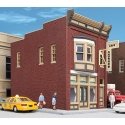 Perfect Perk Cafe -- Kit - 3-1/8 x 5-1/2 x 4-1/2′ 7.9 x 13.9 x 11.4cm, HO, Walthers Cornerstone 3468