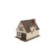 Small Brick Single-Family House -- Laser-Cut Kit - 2-1/4 x 2-1/4 x 1-13/16′ 5.8 x 5.8 x 4.6cm, N Noch Gmbh & Co 63604