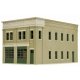 Two-Bay Fire Station -- Kit - 8 x 4-7/8 x 5-1/2′ 20.3 x 12.4 x 14cm, HO Walthers Cornerstone 4022