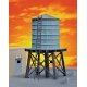 Wooden Water Tank pkg(3) -- Kit - Each: 4 x 2-3/8′ 10.1 x 6cm, HO Walthers Cornerstone 3507