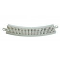 Curved Track with Nickel Silver Rail, Gray Roadbed, Concrete Ties - E-Z Trac -- 22′ 55.9cm Radius pkg(4), HO Bachmann Industri