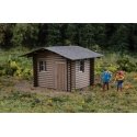 Forest Cabin -- Laser-Cut Wood Kit - 2-1/2 x 2 x 1-1/2′ 6.5 x 5.1 x 4cm, HO, Walthers SceneMaster 4113