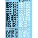 Military Decal Set -- Navy - Various Sizes, 1/72, Microscale Industries Inc AC720057