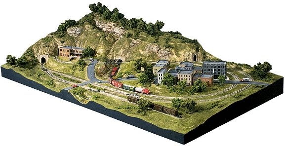 Scenic Ridge(R) Layout -- Kit - 3 x 6′ 90 x 180cm, N, Woodland Scenics 1482