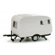 Qek Camping Trailer -- White, HO Herpa Models 53099