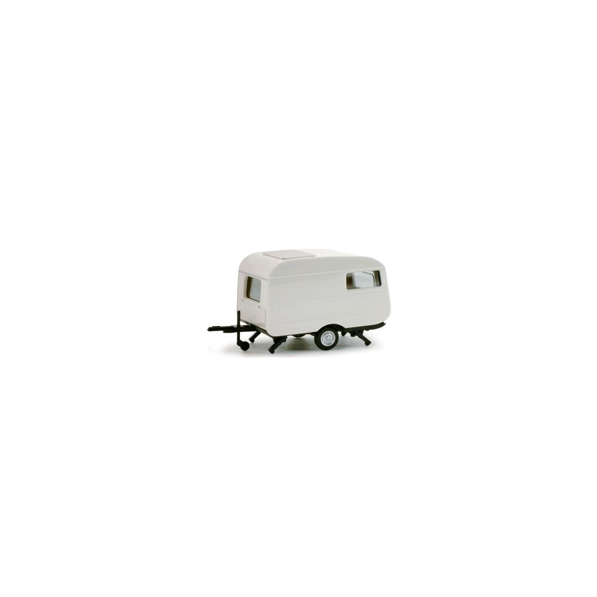Qek Camping Trailer -- White, HO Herpa Models 53099