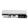 Trailer Only (No Tractor) -- Tri-Axle Elliptical Tank Trailer - Undecorated, HO Herpa Models 5353