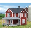 Cottage Grove Farm House -- Kit - 5-3/8 x 3-1/2 x 5-1/8′ 13.6 x 8.8 x 13cm, HO, Walthers Cornerstone 3664