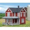 Cottage Grove Farm House -- Kit - 5-3/8 x 3-1/2 x 5-1/8′ 13.6 x 8.8 x 13cm, HO Walthers Cornerstone 3664
