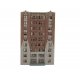 City Apartment Background Building -- Kit - 8-1/8 x 5-3/16 x 12-11/16′ 20.6 x 13.2 x 32.2cm, HO Walthers Cornerstone 3770