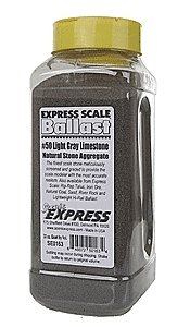 Natural Stone Ballast 50 for HO or N -- Light Gray - 1 Quart 950mL, HO, Scenic Express SE0163