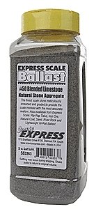 Natural Stone Ballast 50 for HO or N -- Blended - 1 Quart .95L, HO, Scenic Express SE0363