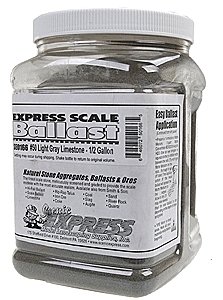 Natural Stone Ballast 50 for HO or N -- Light Gray - 1/2 Gallon 1.89L, HO, Scenic Express SE0166