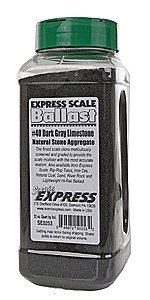 Natural Stone Ballast 40 -- Dark Gray - 1 Quart .95L, HO, Scenic Express SE0253
