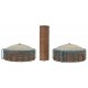 Brick Kilns 2-Pack -- Kit - Each 4-7/8 x 2-7/32′ 12.4 x 5.6cm, HO Walthers Cornerstone 4100
