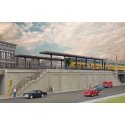 Elevated Commuter Station -- Kit - 20-1/2 x 6-7/8 x 4-11/16′ 52 x 17.4 x 11.9cm, HO, Walthers Cornerstone 4563